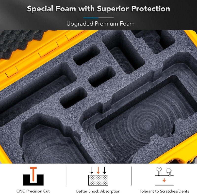 Lykus Titan AM100 Waterproof Hard Case for Potensic Atom 2/Atom 3-Axis/Atom SE/Atom LT Fly More Combo, Support up to 7 Batteries [CASE ONLY] - Image 4